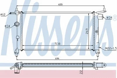 Радиатор, охлаждение двигателя NISSENS купить