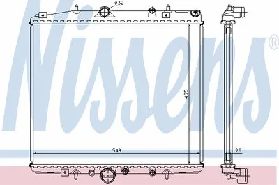 Радиатор, охлаждение двигателя NISSENS купить