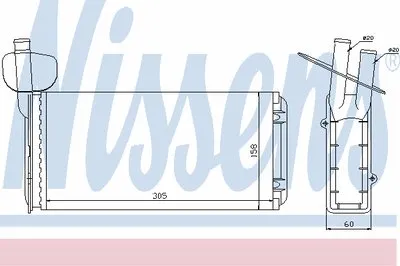 Теплообменник, отопление салона NISSENS купить