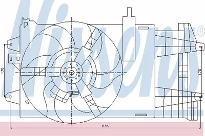 Вентилятор, охлаждение двигателя NISSENS купить