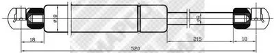 Газовая пружина, крышка багажник MAPCO купить