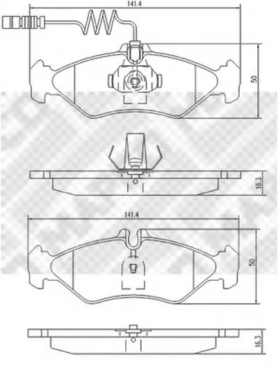 Комплект тормозных колодок, дисковый тормоз MAPCO купить