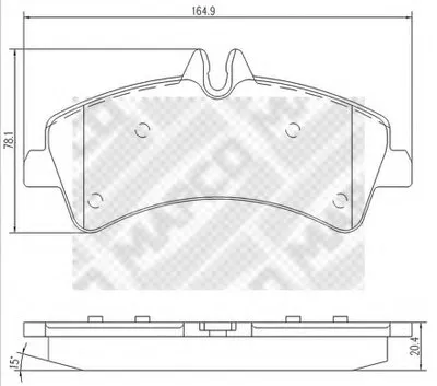 Комплект тормозных колодок, дисковый тормоз MAPCO купить