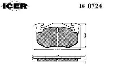 Комплект тормозных колодок, дисковый тормоз ICER купить