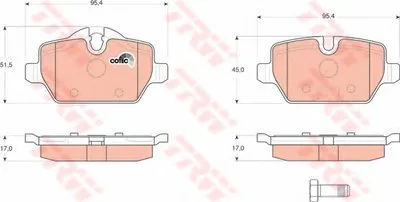 Комплект тормозных колодок, дисковый тормоз COTEC TRW купить