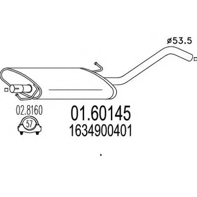 Глушитель выхлопных газов конечный MTS купить