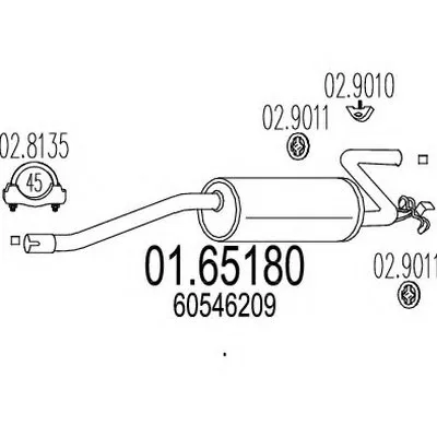 Глушитель выхлопных газов конечный MTS купить