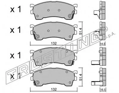 Комплект тормозных колодок, дисковый тормоз TRUSTING купить