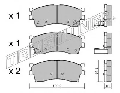 Комплект тормозных колодок, дисковый тормоз TRUSTING купить