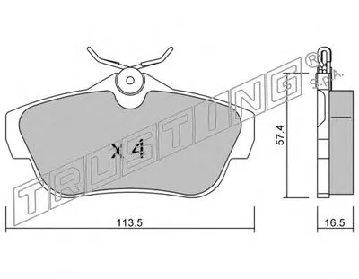 Комплект тормозных колодок, дисковый тормоз TRUSTING купить
