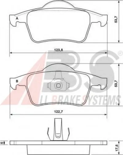 Комплект тормозных колодок, дисковый тормоз A.B.S. купить