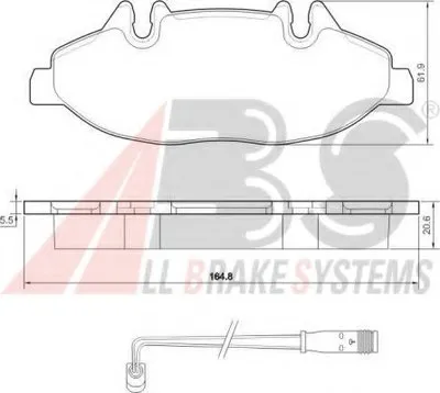 Комплект тормозных колодок, дисковый тормоз A.B.S. купить