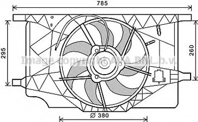 Вентилятор, охлаждение двигателя AVA QUALITY COOLING купить