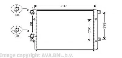 Радиатор, охлаждение двигателя AVA QUALITY COOLING купить