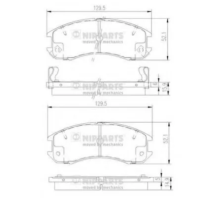 Комплект тормозных колодок, дисковый тормоз NIPPARTS купить