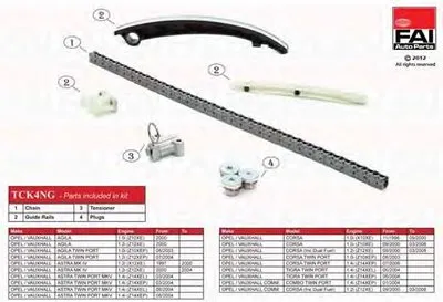 Комплект цепи привода распредвала FAI AutoParts купить