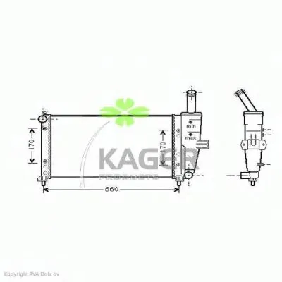 Радиатор, охлаждение двигателя KAGER купить