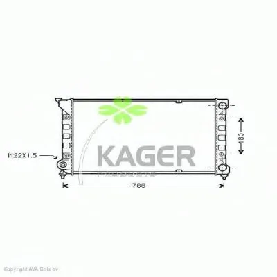 Радиатор, охлаждение двигателя KAGER купить