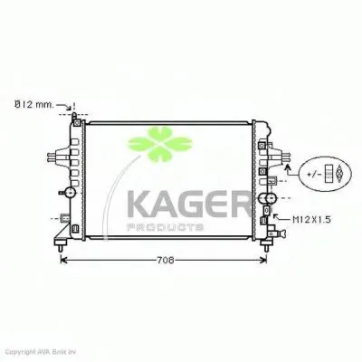 Радиатор, охлаждение двигателя KAGER купить