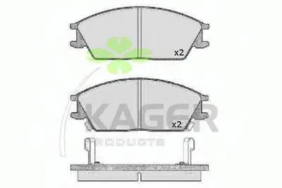 Комплект тормозных колодок, дисковый тормоз KAGER купить