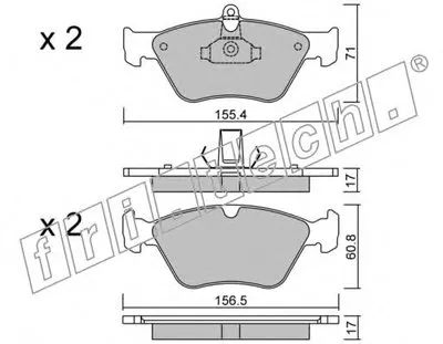 Комплект тормозных колодок, дисковый тормоз fri.tech. купить