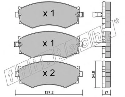 Комплект тормозных колодок, дисковый тормоз fri.tech. купить