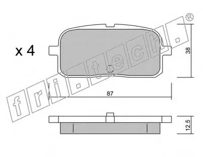 Комплект тормозных колодок, дисковый тормоз fri.tech. купить