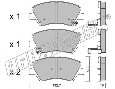 Комплект тормозных колодок, дисковый тормоз fri.tech. купить