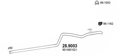 Труба выхлопного газа ASSO купить