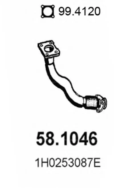 Труба выхлопного газа ASSO купить