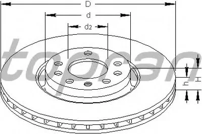 Тормозной диск COATED TOPRAN купить