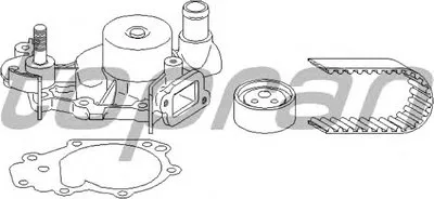 Водяной насос + комплект зубчатого ремня TOPRAN купить