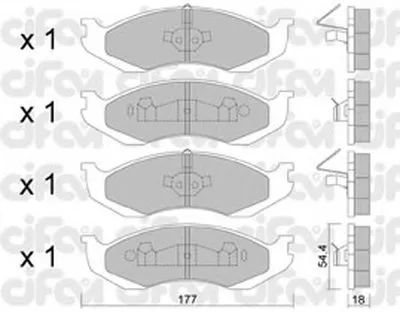 Комплект тормозных колодок, дисковый тормоз CIFAM купить