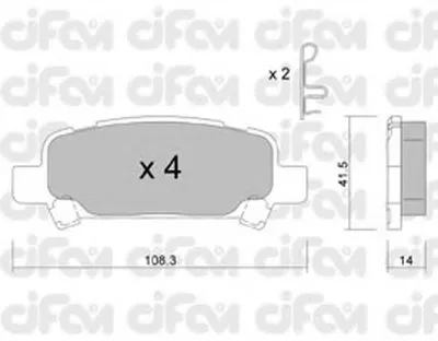 Комплект тормозных колодок, дисковый тормоз CIFAM купить