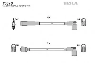 Комплект проводов зажигания TESLA купить