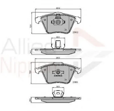 Комплект тормозных колодок, дисковый тормоз ANL Braking COMLINE купить