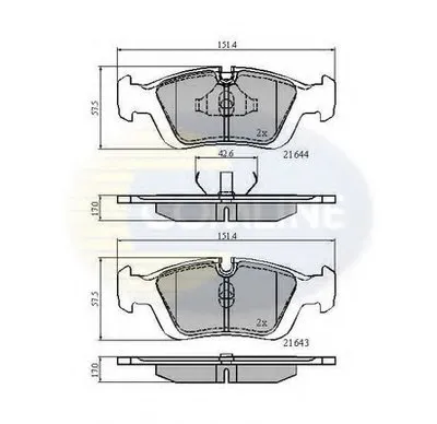 Комплект тормозных колодок, дисковый тормоз Comline COMLINE купить