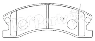 Комплект тормозных колодок, дисковый тормоз IPS Parts IPS Parts купить