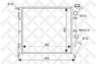 Радиатор, охлаждение двигателя STELLOX купить