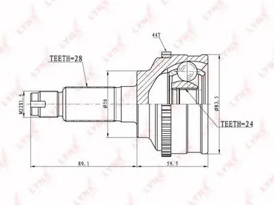 Шарнирный комплект, приводной вал LYNXauto купить