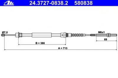 Трос, стояночная тормозная система ATE купить