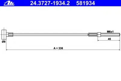 Трос, стояночная тормозная система ATE купить