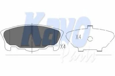 Комплект тормозных колодок, дисковый тормоз KAVO PARTS купить