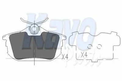 Комплект тормозных колодок, дисковый тормоз KAVO PARTS купить