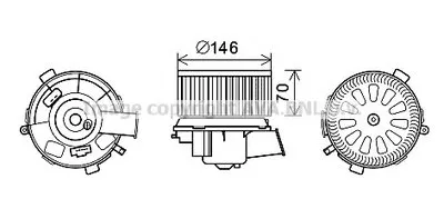 Электродвигатель, вентиляция салона AVA QUALITY COOLING купить