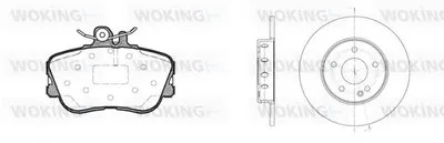Комплект тормозов, дисковый тормозной механизм WOKING купить