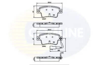 Комплект тормозных колодок, дисковый тормоз Comline COMLINE купить
