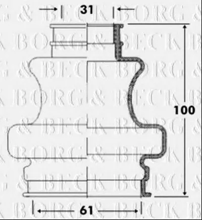 Пыльник, приводной вал BORG & BECK купить