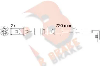 Сигнализатор, износ тормозных колодок R BRAKE купить