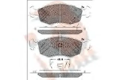 Комплект тормозных колодок, дисковый тормоз R BRAKE купить
